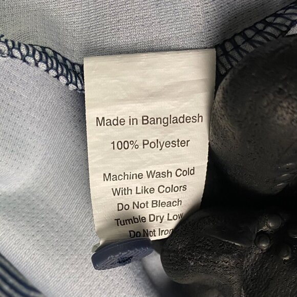 Twillory Athleisure Polo Shirt Men's Large Blue White Stripe Performance Golf - Picture 7 of 11